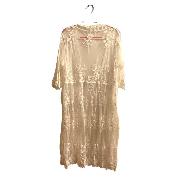 White Lace Kimono NWOT one size fits most - Picture 4 of 5